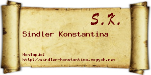 Sindler Konstantina névjegykártya